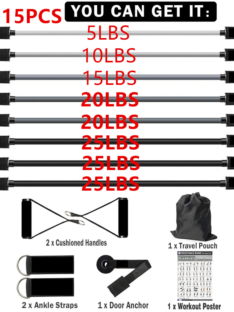 145 фунтов, эластичная лента д – обзор и цена Home Gym Equipment Set